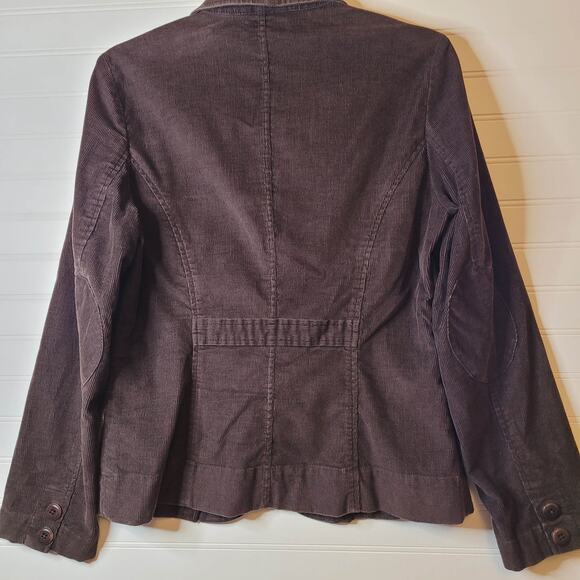 Talbots Blazer Size 6 Brown Corduroy Elbow Patches Academia Preppy - Picture 9 of 11